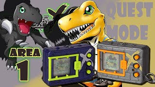 DIGIMON XCXD Versión 2 AREA 1  QUEST MODE Tokomon X Yaamon y Agumon X [upl. by Llenart553]