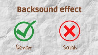 Backsound Effect Benar dan Salah sound ‼️ [upl. by Sanoj]