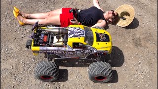 RCMAX 80cc SUPREME GAS ENGINE  RAMINATOR MONSTER TRUCK  PRIMAL RC  RC ADVENTURES [upl. by Hoi534]