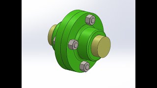 Flange Coupling Assembly Solid works by SAAD SHAHIN [upl. by Corrinne]