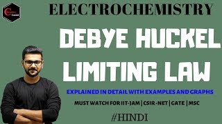 DEBYE HUCKEL LIMITING LAW  ELECTROCHEMISTRY  IITJAM  CSIR NET  GATE  MSCCHEMISTRY [upl. by Waechter675]