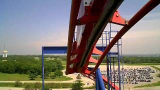 Worlds of Fun  Patriot Roller Coaster  Front Seat POV [upl. by Zorina]