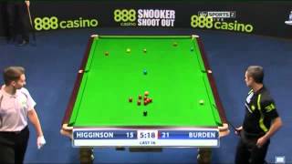 Andrew Higginson  Alfie Burden Round 3 Snooker Shoot Out 2014 [upl. by Itoyj]