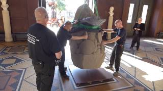 Arrival of Niels Skovgaards Magnusstenen at Thorvaldsen Museum Copenhagen 2014 [upl. by Cilurzo]