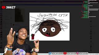 IShowSpeed Reacts To His FAN ARTS Funny 🤣😂 [upl. by Tioneb399]