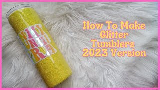 How to Make a Glitter Tumbler with Epoxy 2023 Version I Period Six Designs [upl. by Yrac]