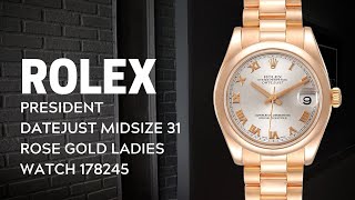 Rolex Oyster Perpetual 31mm Midsize Stainless Steel Ladies Watches 177200  Review SwissWatchExpo [upl. by Meryl]