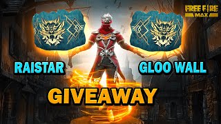 LIVE CS ELITE TOURNAMENT RAISTAR GLOOWALL GIVEAWAY🌪️  Free Fire MAX [upl. by Eerazed807]