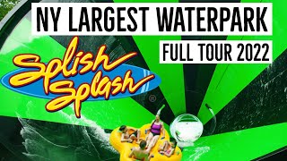 Splish Splash Water Park 2022 FULL TOUR New York Largest Water Park [upl. by Seravart]