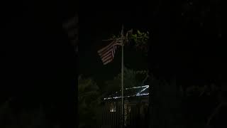 Waving American Flag at Night [upl. by Atinrev]