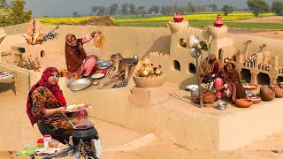 Desert Women Morning Routine Village Life Pakistan  cooking Most Delicious Village Food in winter [upl. by Nohsav]