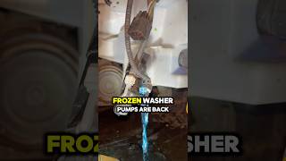 Keep your windshield washer flowing this winter 🧊💦 FrozenWasherFix WinterCarTips DriveSafe [upl. by Llemart151]