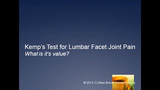 Kemps Test What is its Value [upl. by Jeralee]