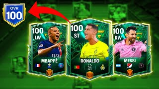 Welcome 100 OVR Messi Ronaldo amp Mbappe My biggest FC MOBILE Squad Upgrade [upl. by Allcot]