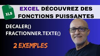 Excel Fonction DECALER Et FRACTIONNERTEXTE [upl. by Yarased]