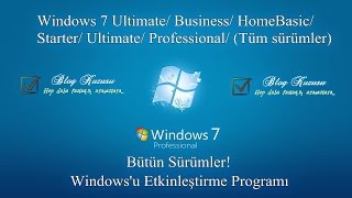 Windows 7 Etkinleştirme HatasıÇözümü Windows ürününü etkinleştirmek \u00100 Orjinal Yapma [upl. by Arikehs131]