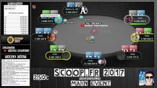 SCOOPFR 2017 Main Event 250€ 500000€ Prizepool Cards Up  Final Table Replay  Pokerstarsfr [upl. by Nagorb]