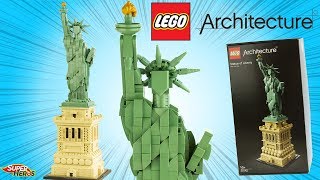 Statue de la Liberté Lego Architecture 21042 Construction Set Speed Build Unboxing [upl. by Walliw]