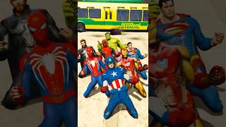 CAPTAIN AMERICA SAVES ALL AVENEGERS FROM SUPER VILLAINS shorts spiderman [upl. by Rubin206]