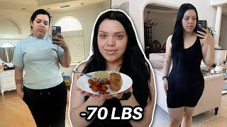 What I Eat in A Day  70 LBS Down [upl. by Atteuqal]