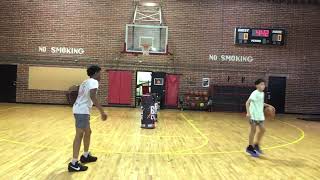 ELITE BASKETBALL TRAINING  DAT 11924 2 ON 1 BEHIND THE BACK PASSING WORK 2 [upl. by Adnarym]