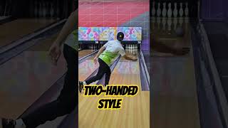 Twohanded Style shorts twohandedrelease bowlingtechniques [upl. by Llerreg996]