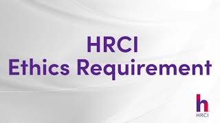 HRCI Ethics Credit Reporting [upl. by Hirasuna410]