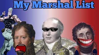 My List of Napoleons Marshals [upl. by Hayikat]