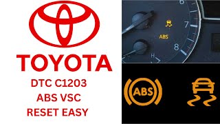 TOYOTA ABS VSC C1203 ECM EV COMMUNICATION CIRCUIT EASY WAY [upl. by Lahsram123]