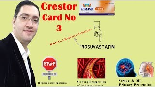 Crestor rosuvastatin  كريستور لعلاج الكوليسترول والدهون الثلاثية  Drug card [upl. by Irwinn715]