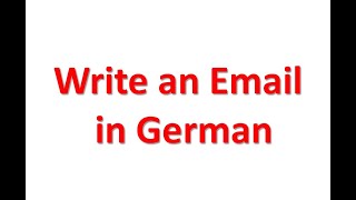 How to write an Email in the Goethe Exam A1 [upl. by Naiditch105]