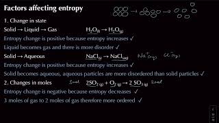 Entropy Change  Module 5 Enthalpy and Entropy  Chemistry  A Level  OCR A  AQA  Edexcel [upl. by Limbert]