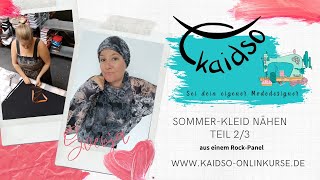 Sommerkleid aus Rock Panel nähen  Nähen und Zuschnitt der Träger  Teil 362 aus der live Kursreihe [upl. by Esekram282]