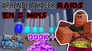 Como HACER RAIDS en 5 MINS super facil  Blox fruits [upl. by Nnywg766]