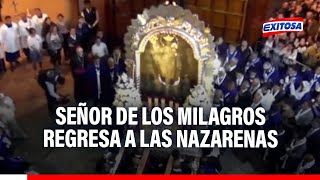 🔴🔵Señor de los Milagros regresa a iglesia Las Nazarenas [upl. by Oratnek]