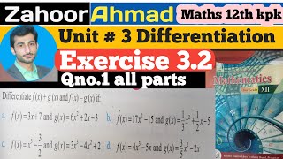 LEC  31  Exercise 32 qno 1 all parts class 12 maths kpk board  exercise 32 class 12 maths kpk [upl. by Ydarg933]