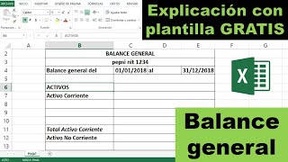 Balance General paso a paso en EXCEL plantilla GRATIS [upl. by Redman]