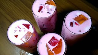 Jelly Sago Coconut Drink  summer dessert recipe [upl. by Ylsew]