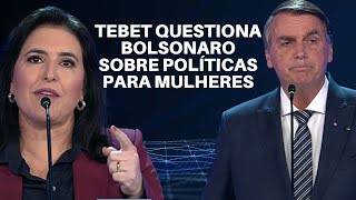 Simone Tebet pergunta para Bolsonaro sobre quotraiva das mulheresquot [upl. by Rednasela]