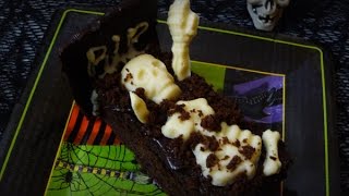 Receta de Brownies de Manzana para el dia de Brujas facil halloween [upl. by Ihsorih]