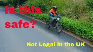 Very fast illegal uninsured unregistered and untaxed ebikeAll ok until theres an accident [upl. by Lewak314]