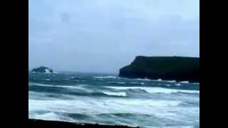 Polzeath very big onshore wind and waves June 8th [upl. by Llerud]