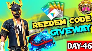 365 DAYS REEDEM CODE GIVEWAY🤩🤩🤑🤑DAY46 livegiveway gyangaming lokeshgamer [upl. by Vasiliu]