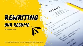 Rewriting Our Resume [upl. by Danie]