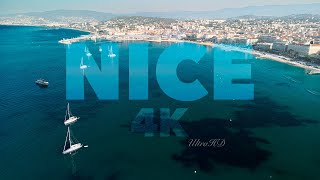 Aerial View of Nice France by Drone in 4K UltraHD 🇫🇷 [upl. by Stratton654]