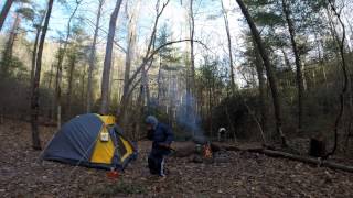 GoPro Backcountry Camping on the Gahuti trail Fort Mountain State Park [upl. by Yremogtnom]