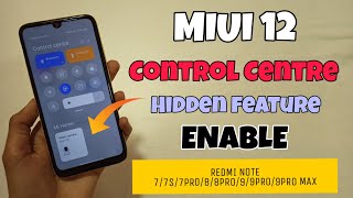 Redmi Note 77S MIUI 12 Control Centre Hidden Feature  Mi Home Control Centre 🔥🔥 [upl. by Wil]