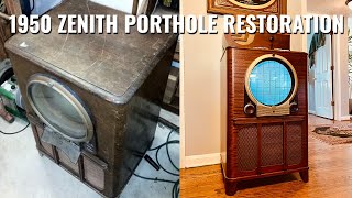 1950 Zenith Porthole Television Restoration [upl. by Notnilc]