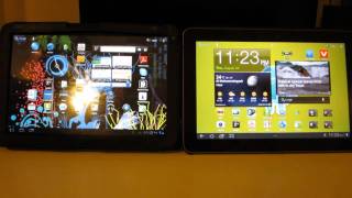 مقارنة motorola xoom VS galaxy tap 101 [upl. by Tristram]