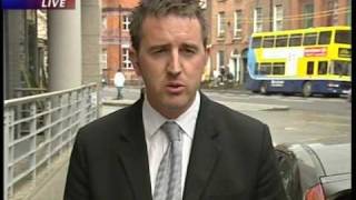 Reporter Jerome Hughes attacked live on TV3 [upl. by Sakul]